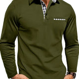 Adrián | Camiseta polo verde oliva de manga larga
