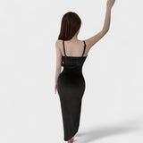 Gabriela – Vestido de Terciopelo con Abertura Lateral que realza tu sensualidad