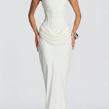 Leonor | Vestido maxi de escote cuadrado