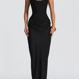 Leonor | Vestido maxi de escote cuadrado