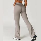 Pantalones de gimnasio con pernera de campana
