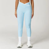 Leggings con ribete blanco