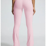 Pantalones de campana con cintura arrugada