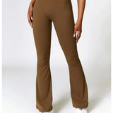 Pantalones de campana con estilo arrugado