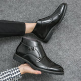 Parker | Botas de doble hebilla de cuero sintético