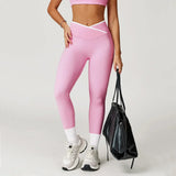 Leggings con ribete blanco