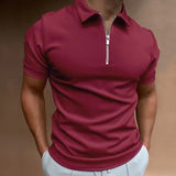 Daniel - Camiseta Polo Clásica con Cremallera