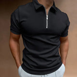 Daniel - Camiseta Polo Clásica con Cremallera