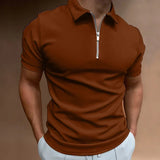 Daniel - Camiseta Polo Clásica con Cremallera