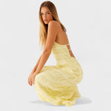 Adeline – Vestido Largo con Cuello Halter que realza tu elegancia
