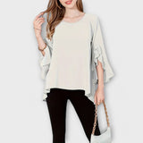 Aria – La Blusa Perfecta para la Primavera con Escote Redondo
