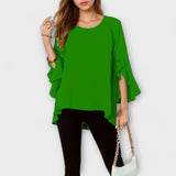 Aria – La Blusa Perfecta para la Primavera con Escote Redondo