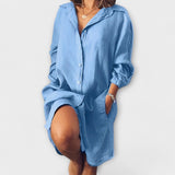 Sofía – Blusa casual de lino que combina elegancia y comodidad