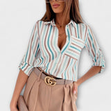 Valentina – Blusa con cuello clásico que combina elegancia y confort