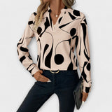 Sofía – Blusa Elegante de Manga Larga con Escote en V que realza tu estilo sofisticado