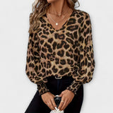 Valentina – Blusa Estilosa con Estampado de Leopardo que Realza tu Elegancia Audaz