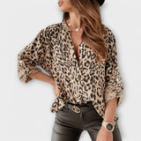 Valentina – Blusa Moderna con Estampado de Leopardo que destaca tu estilo audaz