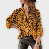Valentina – Blusa Moderna con Estampado de Leopardo que destaca tu estilo audaz