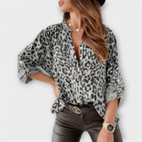 Valentina – Blusa Moderna con Estampado de Leopardo que destaca tu estilo audaz
