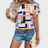 Chloe – Blusa de Manga Corta que Aporta Sofisticación