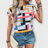 Chloe – Blusa de Manga Corta que Aporta Sofisticación
