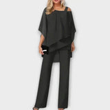 Valentina – Conjunto de Noche de Chiffon que realza tu elegancia