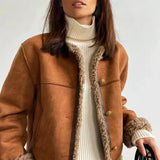 Isabel - Chaqueta de piel de oveja abotonada