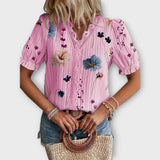 Emily – Blusa de Moda con Escote en V que realza tu estilo