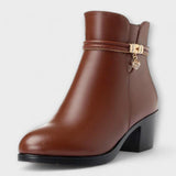 Frederika – Elegantes Botín de Invierno con Cremallera que Combina Estilo y Comodidad