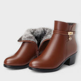 Frederika – Elegantes Botín de Invierno con Cremallera que Combina Estilo y Comodidad