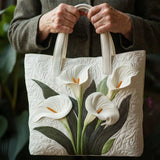 Azucena | Bolso Artesanal Acolchado de Calas Blancas