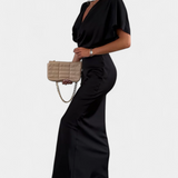 Emryn Vestido Suave con Nudo Cruzado