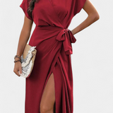 Begoña – Vestido Cruzado con Cinturón que realza tu estilo elegante