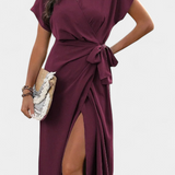 Begoña – Vestido Cruzado con Cinturón que realza tu estilo elegante