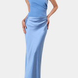 Ottavia – Vestido Largo de Fiesta Plisado con Escote de Un Solo Hombro que Realza Tu Elegancia Atemporal