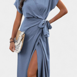 Begoña – Vestido Cruzado con Cinturón que realza tu estilo elegante