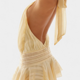 Azucena – Vestido Mini con Espalda Abierta que Realza tu Feminidad