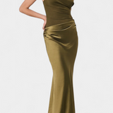 Ottavia – Vestido Largo de Fiesta Plisado con Escote de Un Solo Hombro que Realza Tu Elegancia Atemporal