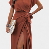 Begoña – Vestido Cruzado con Cinturón que realza tu estilo elegante
