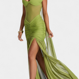 Therese – Vestido Largo con Escote Profundo que realza tu figura