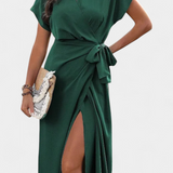 Begoña – Vestido Cruzado con Cinturón que realza tu estilo elegante