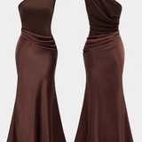 Ottavia – Vestido Largo de Fiesta Plisado con Escote de Un Solo Hombro que Realza Tu Elegancia Atemporal