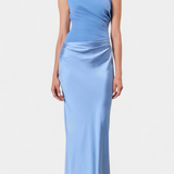 Ottavia – Vestido Largo de Fiesta Plisado con Escote de Un Solo Hombro que Realza Tu Elegancia Atemporal