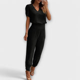 Irmelin – Conjunto elegante con top y pantalón que realza tu estilo