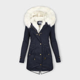 Ivara – Chaqueta de invierno impermeable y forrada con piel