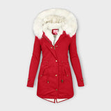 Ivara – Chaqueta de invierno impermeable y forrada con piel