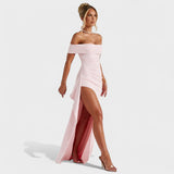 Joyce – Vestido Bardot Largo que realza tu elegancia seductora