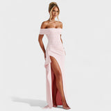 Joyce – Vestido Bardot Largo que realza tu elegancia seductora