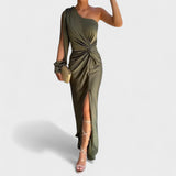 Kelly – Vestido Asimétrico de Fiesta que realza tu elegancia