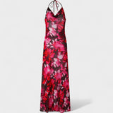 Freya Inferno – Vestido Largo Floral con Espalda Abierta que Realza Tu Sensualidad